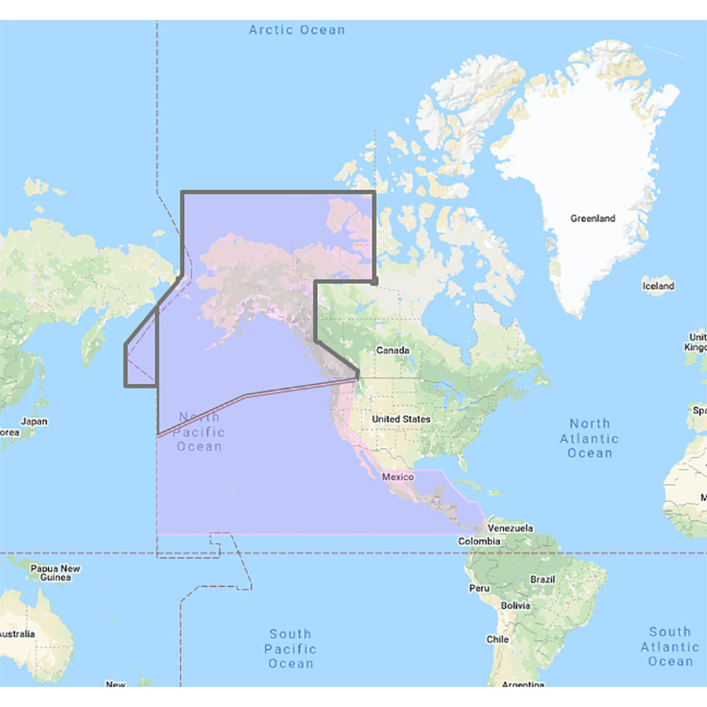 Furuno US  Canada Pacific Coast Hawaii Alaska Mexico to Panama  CMAP Mega Wide Chart  Unlock Code MM3VNA035